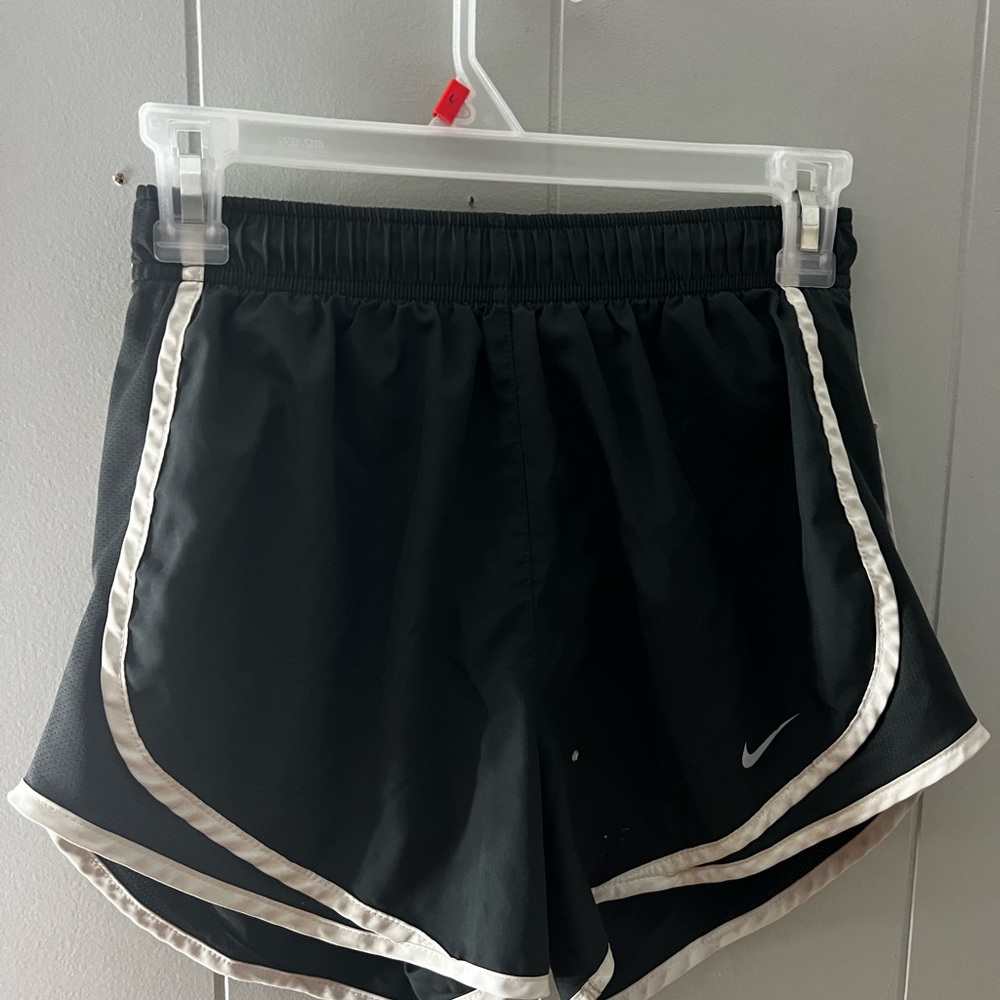 Nike Black Athletic Shorts with Dolphin Hem
